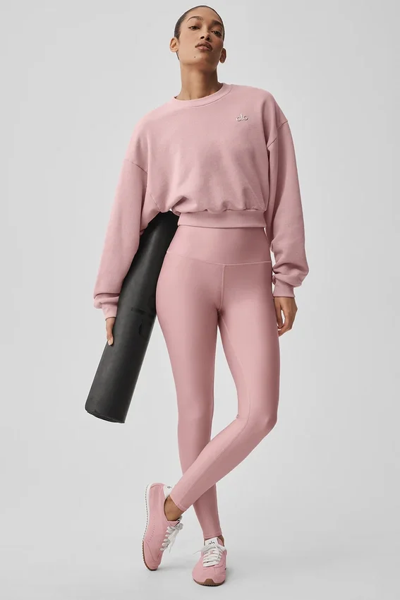 High-Waist Airlift Legging – Vintage-Pink
