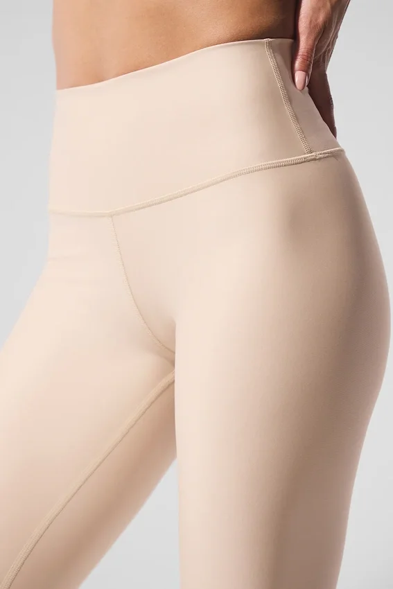 High-Waist Airlift Leggings – Macadamia