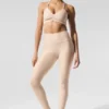 High-Waist Airlift Leggings – Macadamia