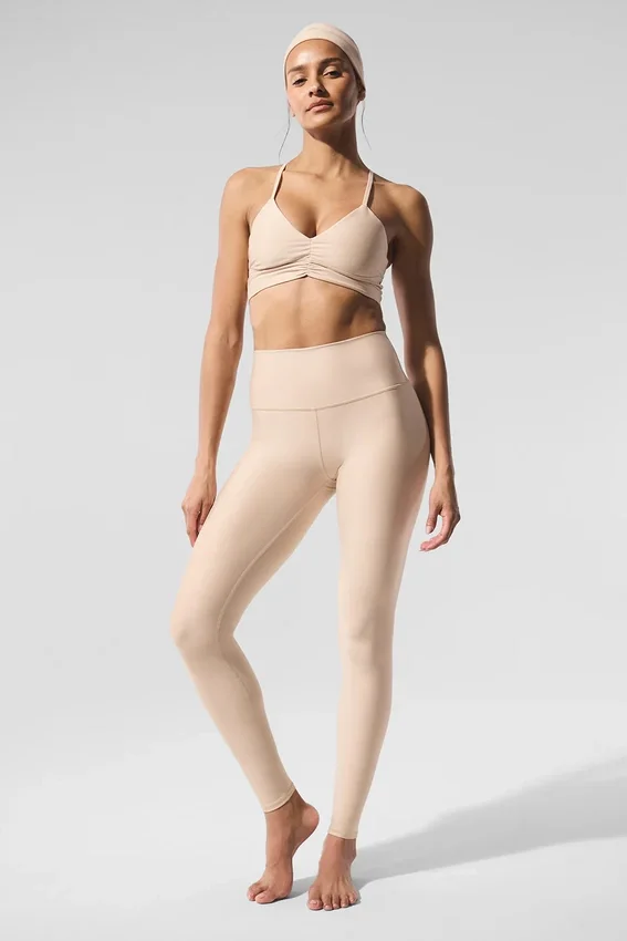 High-Waist Airlift Leggings – Macadamia