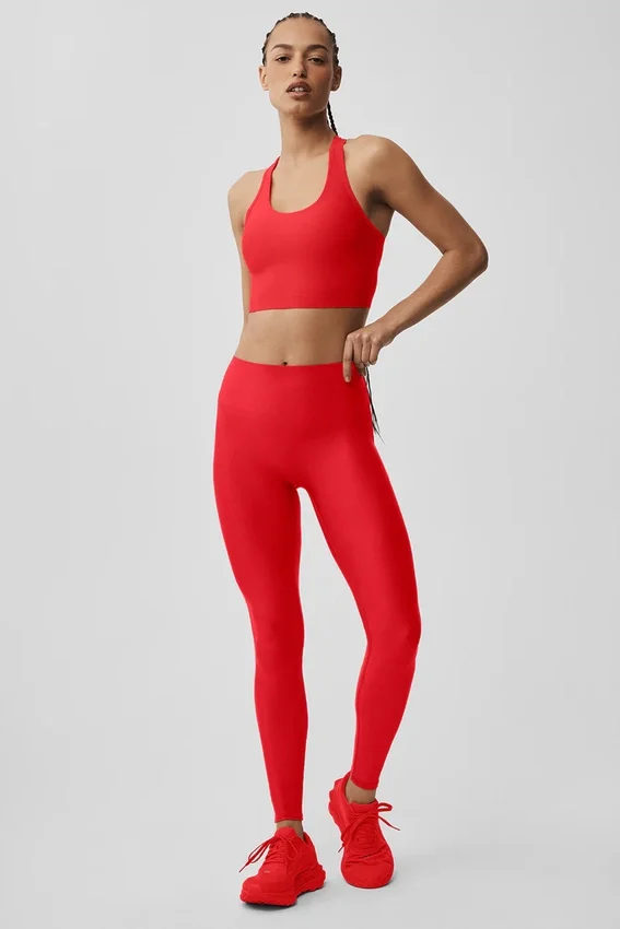 High-Waist Airlift Sleek Leggings – Leuchtend Rot