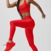 High-Waist Airlift Sleek Leggings – Leuchtend Rot