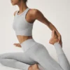 High-Waist Alosoft Lounge Leggings – Athletic Heather Grey