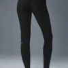 High-Waist Alosoft Lounge Leggings – Schwarz