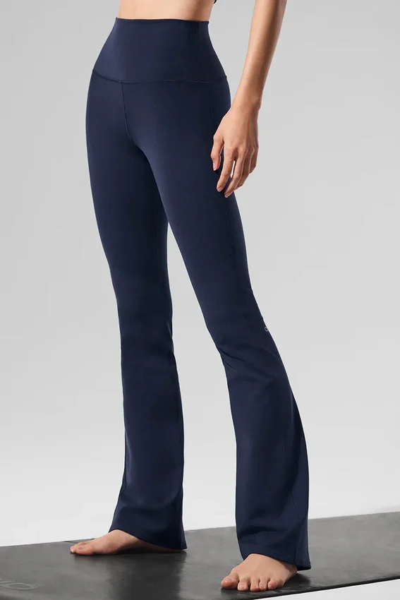 High-Waist Bootcut Leggings – Navy
