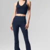 High-Waist Bootcut Leggings – Navy