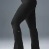 High-Waist Bootcut-Leggings – Schwarz