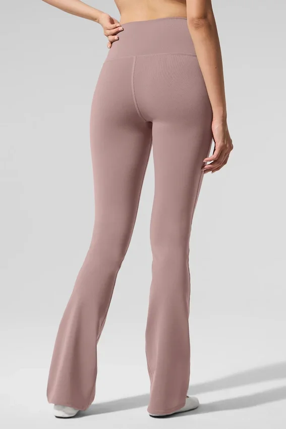 High-Waist Bootcut-Leggings – Taupe