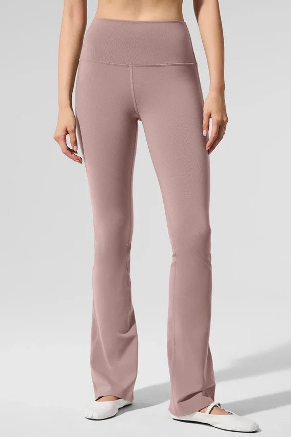 High-Waist Bootcut-Leggings – Taupe