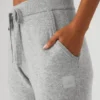 High-Waist „Cashmere Jet Set“-Hose – Taubengrau meliert