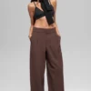 High-Waist „Dreamscape“-Hose (lang) – Brownstone
