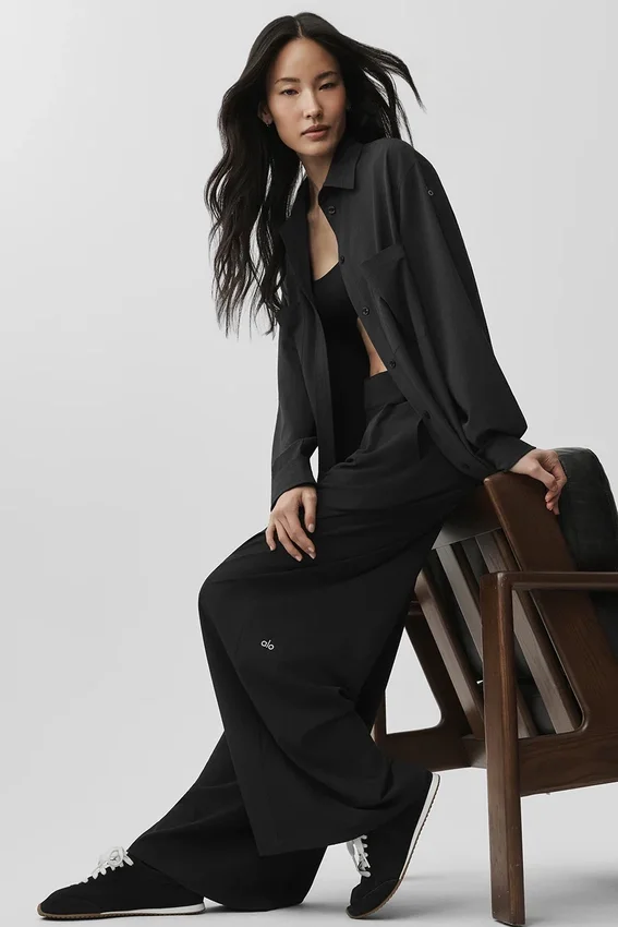 High-Waist Dreamscape Hose (Regular) – Schwarz
