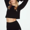 High-Waist Embrace Shorts aus Kaschmir – Schwarz