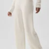 High-Waist-Hose aus Wolle und Kaschmir mit weitem Bein aus der „New Class“-Kollektion – Elfenbein