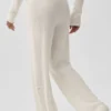 High-Waist-Hose aus Wolle und Kaschmir mit weitem Bein aus der „New Class“-Kollektion – Elfenbein