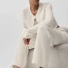 High-Waist-Hose aus Wolle und Kaschmir mit weitem Bein aus der „New Class“-Kollektion – Elfenbein