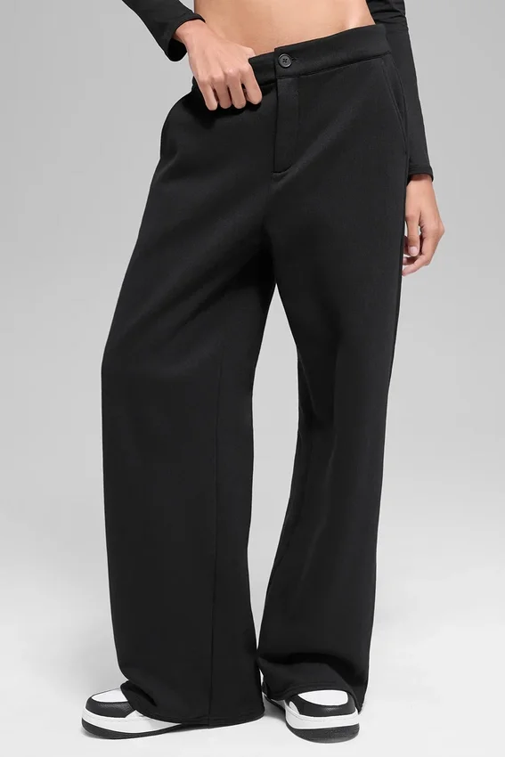 High-Waist Jogginghose – Schwarz