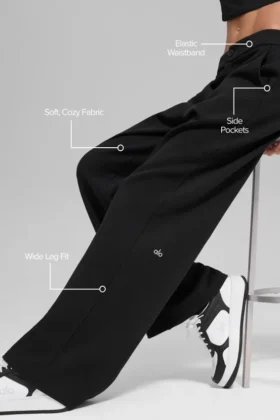 High-Waist Jogginghose – Schwarz