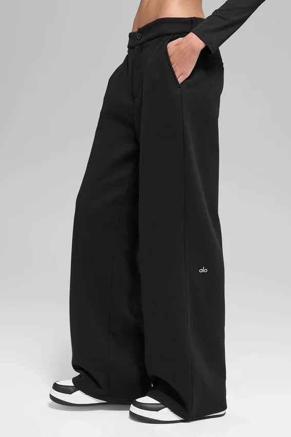 High-Waist Jogginghose – Schwarz