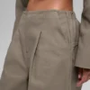 High-Waist „Main Character“-Hose mit weitem Bein – Light Cocoa