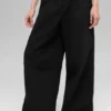 High-Waist Main Character Hose mit weitem Bein – Schwarz