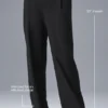 High-Waist-Pursuit-Hose (lang) – Schwarz