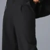 High-Waist-Pursuit-Hose (lang) – Schwarz