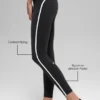 High-Waist Race Pace 7/8 Leggings – Schwarz/Weiß