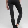 High-Waist Race Pace 7/8 Leggings – Schwarz/Weiß