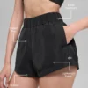 High-Waist Socialite-Shorts – Schwarz