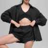 High-Waist Socialite-Shorts – Schwarz