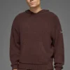 Hoodie aus strukturiertem Strick – Brownstone