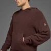 Hoodie aus strukturiertem Strick – Brownstone