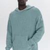 Hoodie aus strukturiertem Strick – Desert Sage