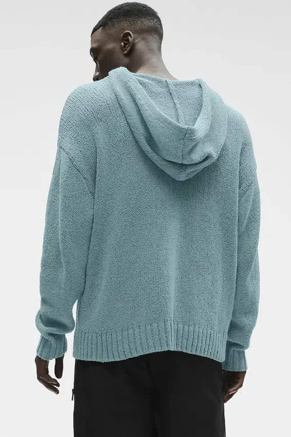 Hoodie aus strukturiertem Strick – Desert Sage