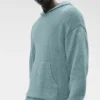 Hoodie aus strukturiertem Strick – Desert Sage