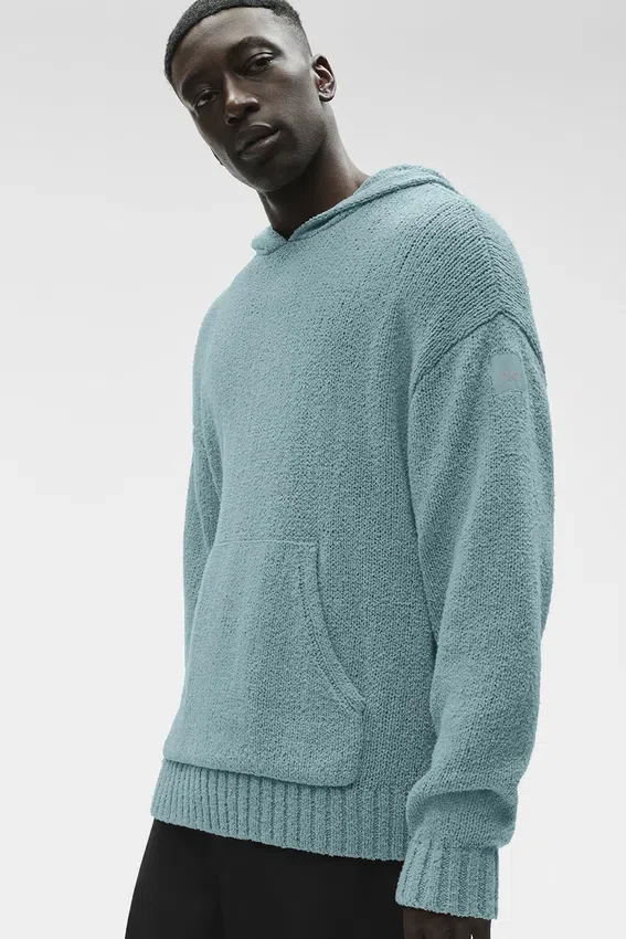 Hoodie aus strukturiertem Strick – Desert Sage