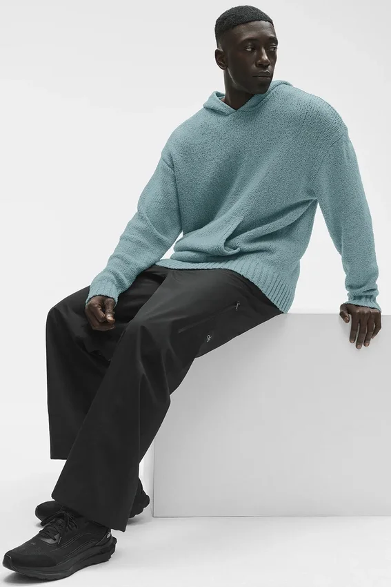 Hoodie aus strukturiertem Strick – Desert Sage