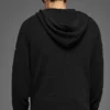 Hoodie aus strukturiertem Strick – Schwarz