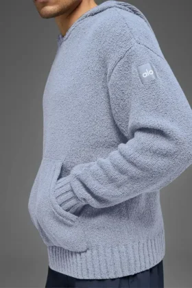 Hoodie aus strukturiertem Strick – Winter Frost
