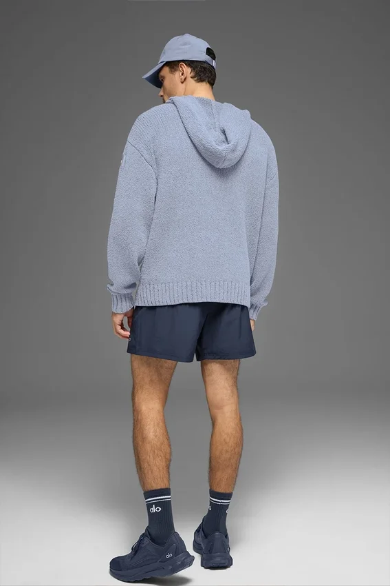 Hoodie aus strukturiertem Strick – Winter Frost