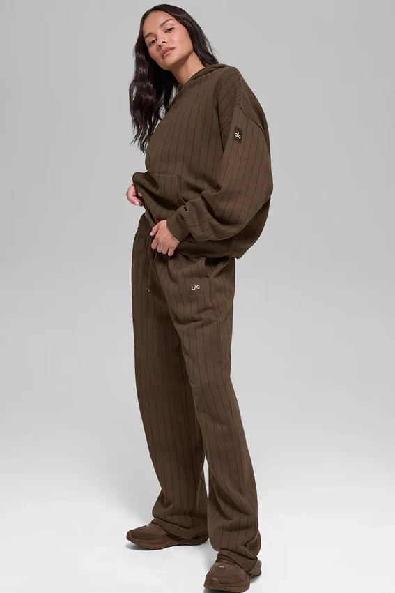 Hoodie mit Nadelstreifen – Espresso-Nadelstreifen