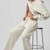 Hoodie mit Nadelstreifen – Nadelstreifen in Beige