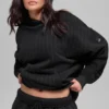 Hoodie mit Nadelstreifen – Schwarze Nadelstreifen