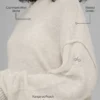 Hoodie „New Class“ aus Wolle und Kaschmir – Bone Heather