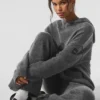 Hoodie „New Class“ aus Wolle und Kaschmir – Platinum Grey