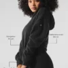 Hoodie „New Class“ aus Wolle und Kaschmir – Schwarz