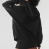 Hoodie „New Class“ aus Wolle und Kaschmir – Schwarz
