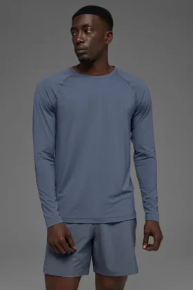 Idol Rundhals-Langarmshirt – Bluestone