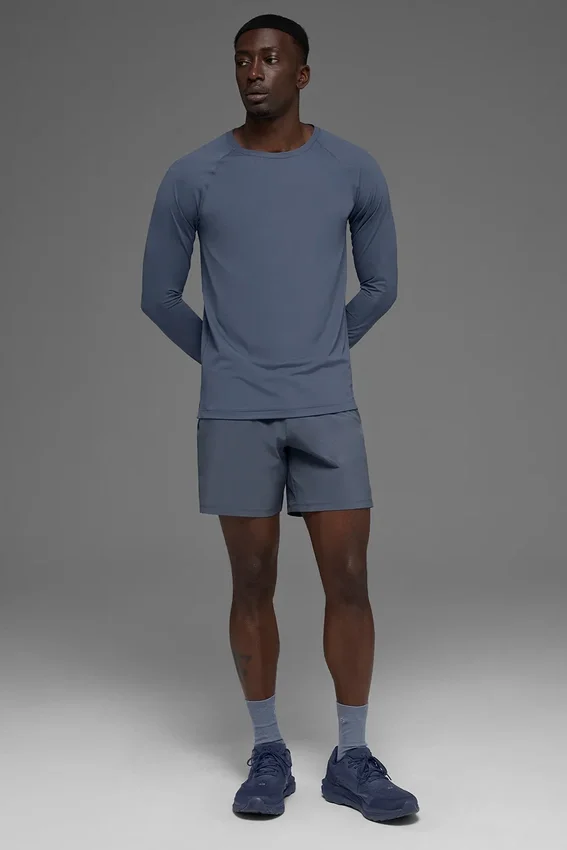 Idol Rundhals-Langarmshirt – Bluestone